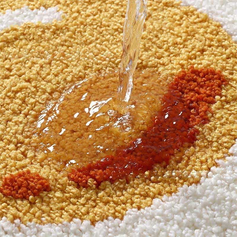 tapis floqué en forme d'œuf au plat - image 4