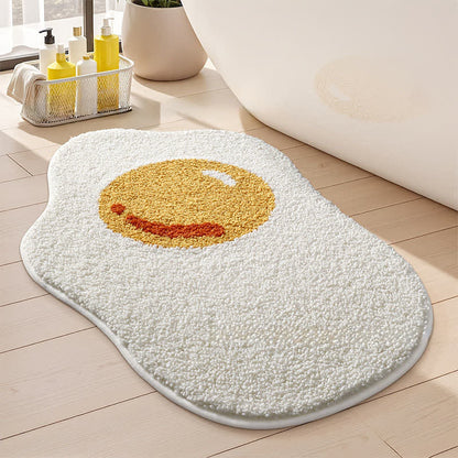 tapis floqué en forme d'œuf au plat - image 1