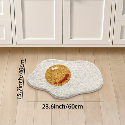 tapis floqué en forme d'œuf au plat - image 7