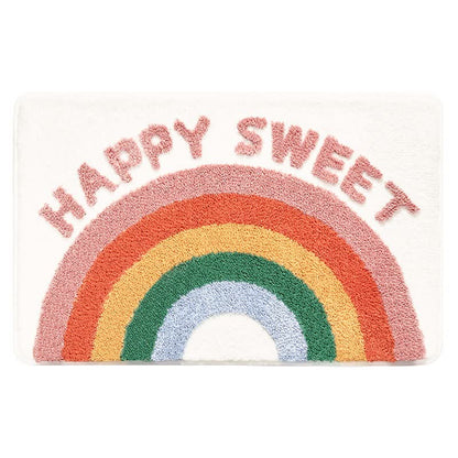Tapis de bain décoratif à motifs arc-en-ciel - image 4