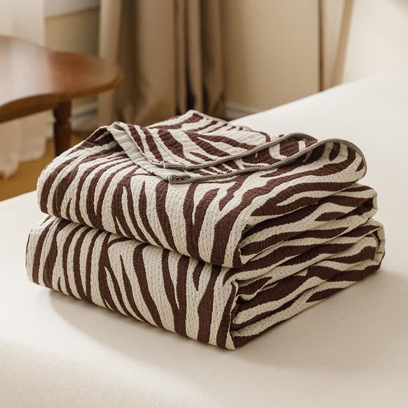 Couette moderne à rayures zébrées en pur coton - image 3