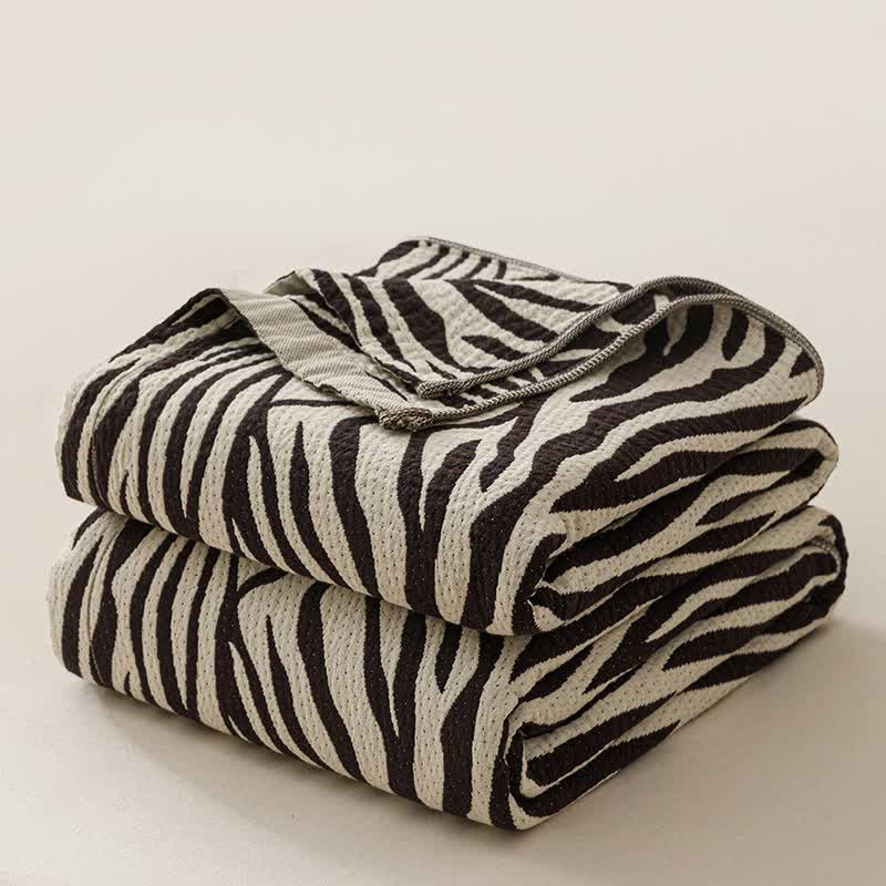 Couette moderne à rayures zébrées en pur coton - image 1