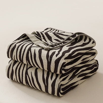 Couette moderne à rayures zébrées en pur coton - image 1