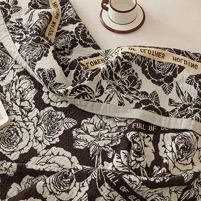 Couverture « Rose fleurie de campagne » en pur coton - image 7
