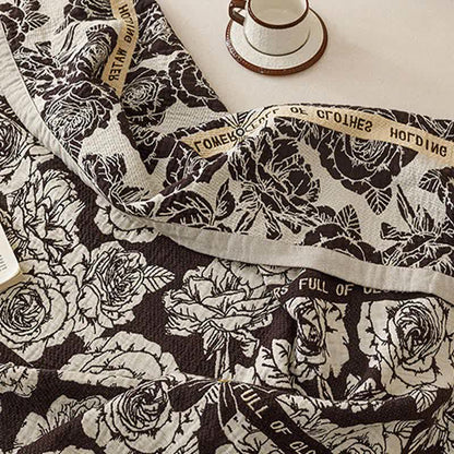 Couverture « Rose fleurie de campagne » en pur coton - image 7