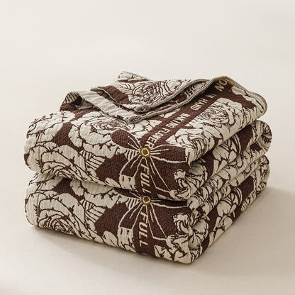 Couverture « Rose fleurie de campagne » en pur coton - image 9