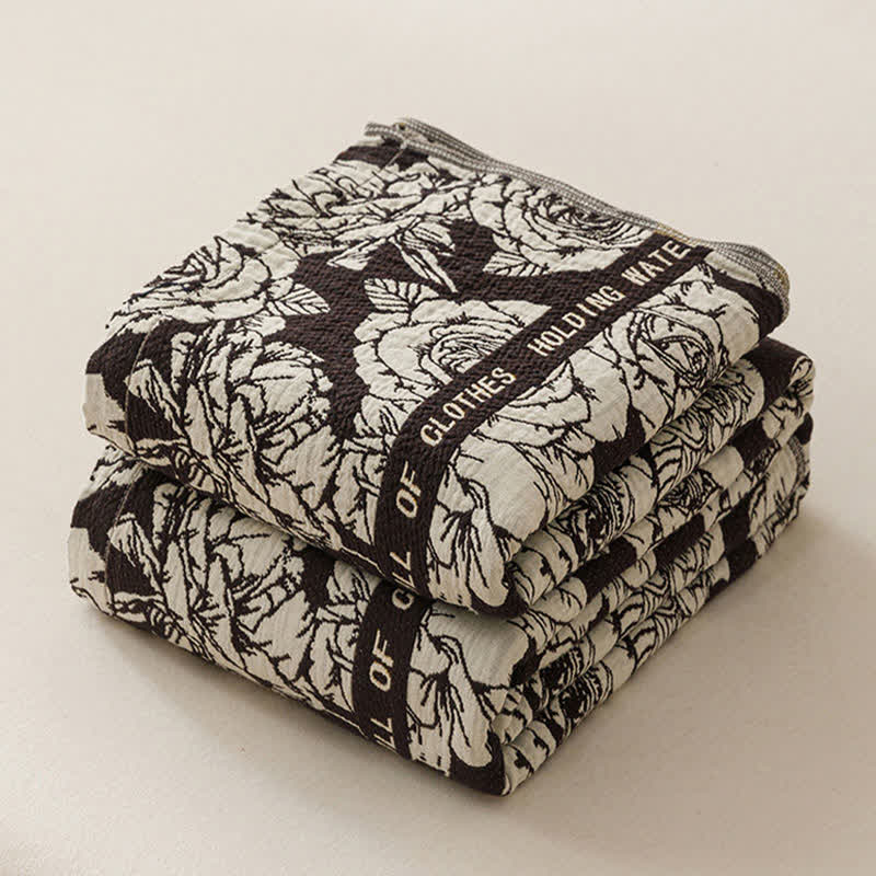 Couverture « Rose fleurie de campagne » en pur coton - image 2