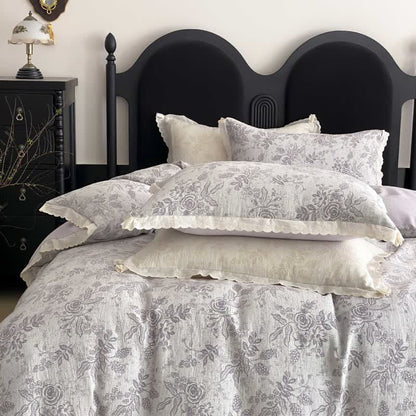 Ensemble de literie vintage en gaze de coton aux subtiles nuances de rose (4 pièces) - image 16