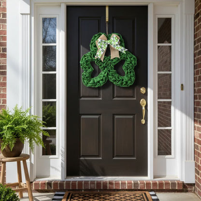 Couronne de jute en forme de trèfle pour la Saint-Patrick - image 1