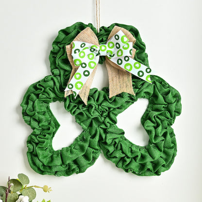 Couronne de jute en forme de trèfle pour la Saint-Patrick - image 4