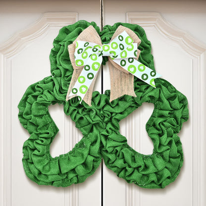 Couronne de jute en forme de trèfle pour la Saint-Patrick - image 3