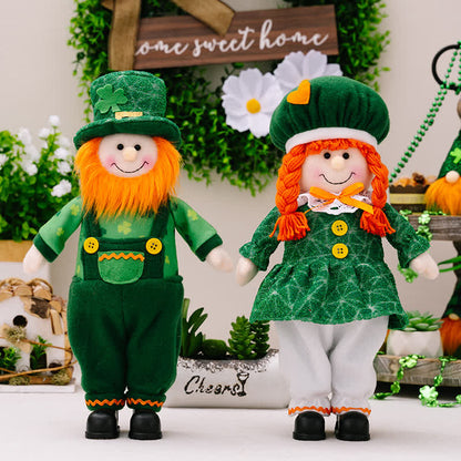 Poupées de lutins pour la Saint-Patrick - Ensemble (2 garçons et 2 filles) - 4 pièces - 7,6 cm (L) x 7,6 cm (l) x 35,6 cm (H) - image 0