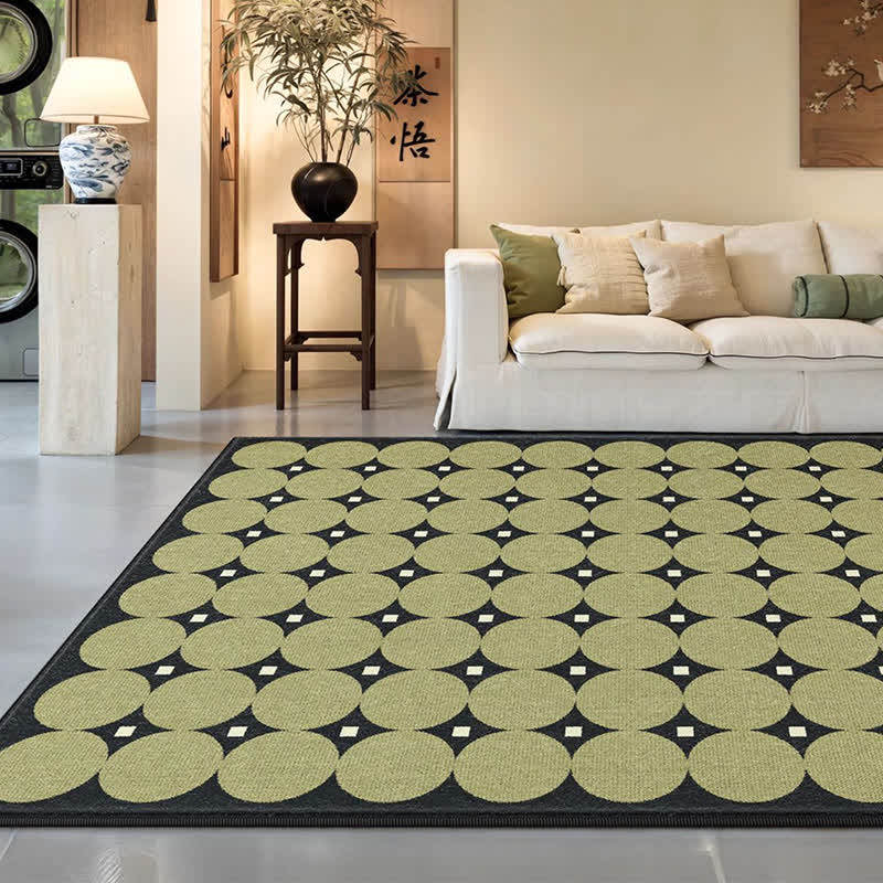 Tapis à motifs ronds et carrés - image 1