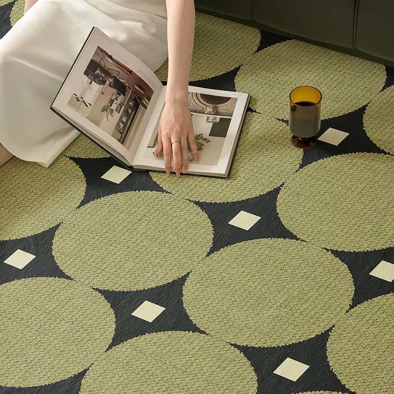 Tapis à motifs ronds et carrés - image 2