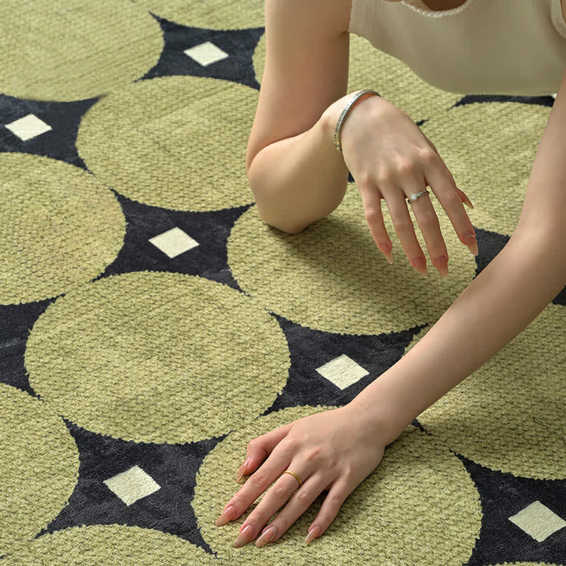Tapis à motifs ronds et carrés - image 3
