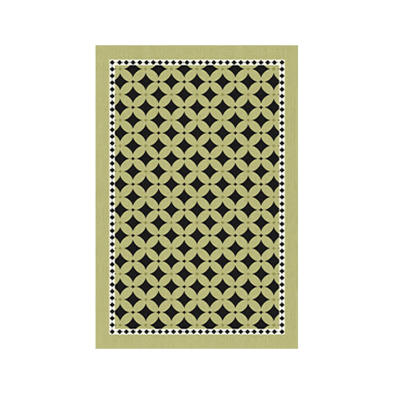 tapis vert géométrique à losanges - image 3