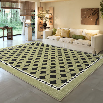 tapis vert géométrique à losanges - Vert - 160 cm x 230 cm - image 0
