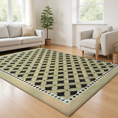 tapis vert géométrique à losanges - image 1