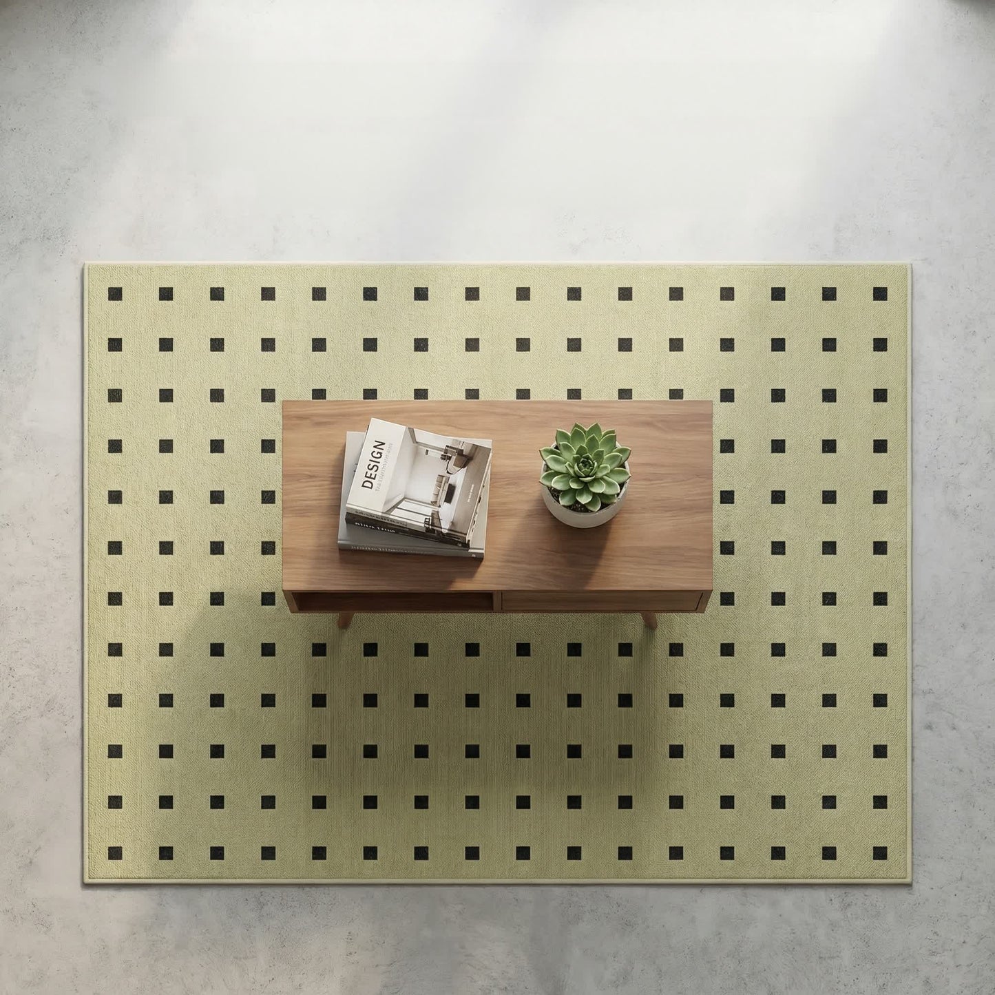 Tapis vert à petits carreaux - image 1
