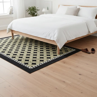 tapis vert géométrique à losanges - image 6