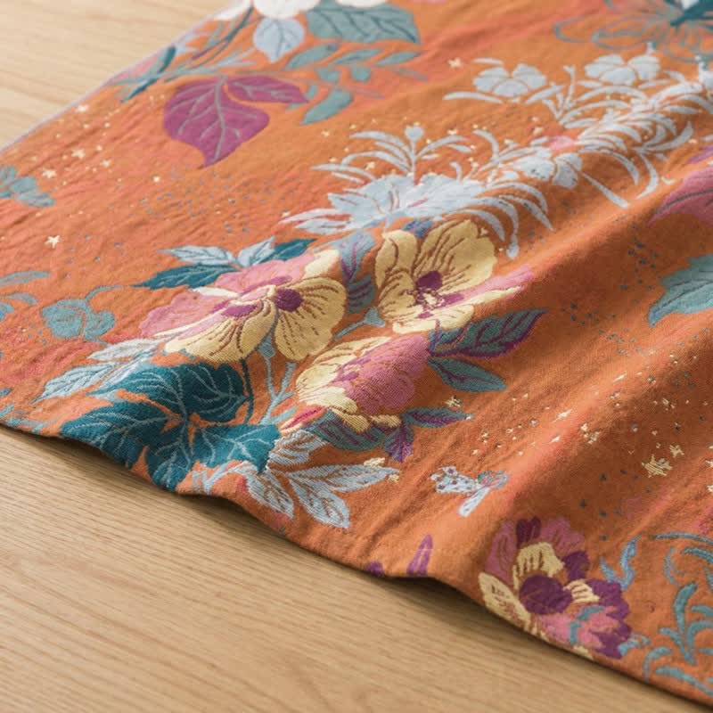 Serviette de bain en gaze de coton à motif de fleurs de pêcher - image 4