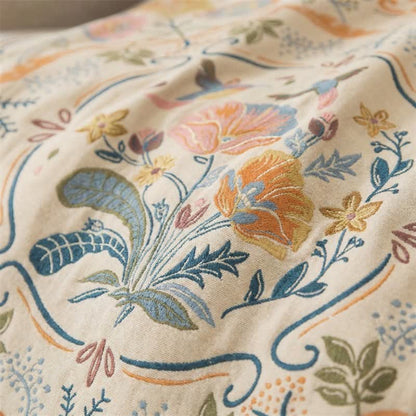 Serviette de bain en gaze de coton à motif maison de campagne - image 3
