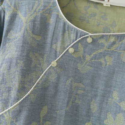 Ensemble pyjama en coton à motif floral oriental - image 4