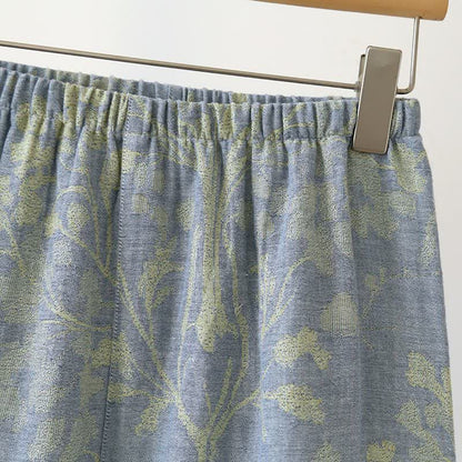 Ensemble pyjama en coton à motif floral oriental - image 6