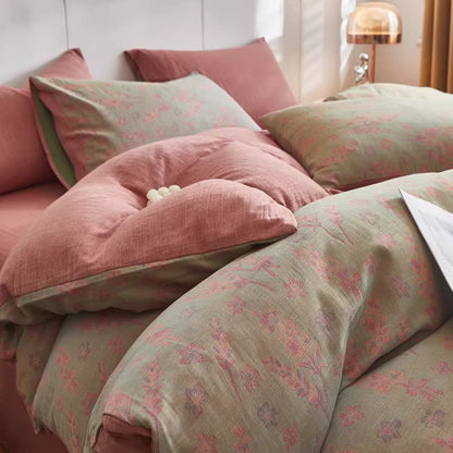 Linge de lit en gaze de coton double épaisseur à motifs floraux et lavande - image 7