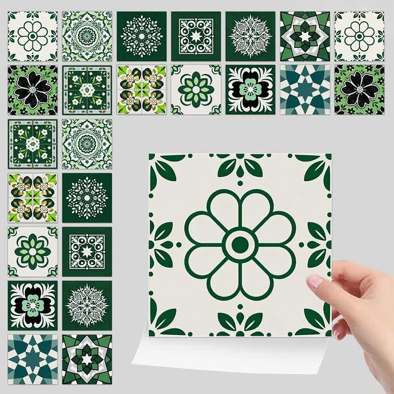 Stickers muraux floraux rétro à décoller et à coller (24 pièces) - image 8