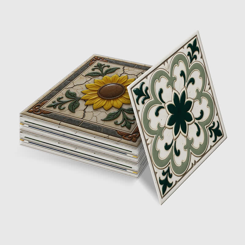 Stickers muraux soleil et fleurs à coller (24 pièces) - image 11