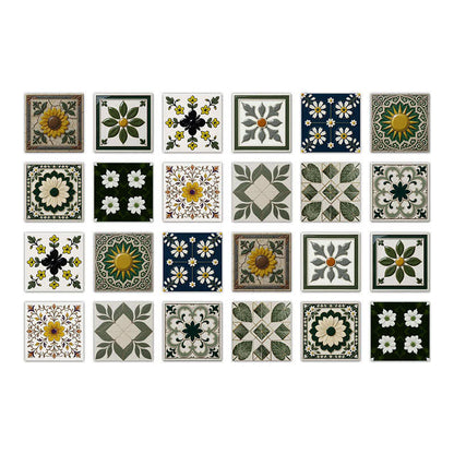 Stickers muraux soleil et fleurs à coller (24 pièces) - 20 cm x 20 cm - image 8