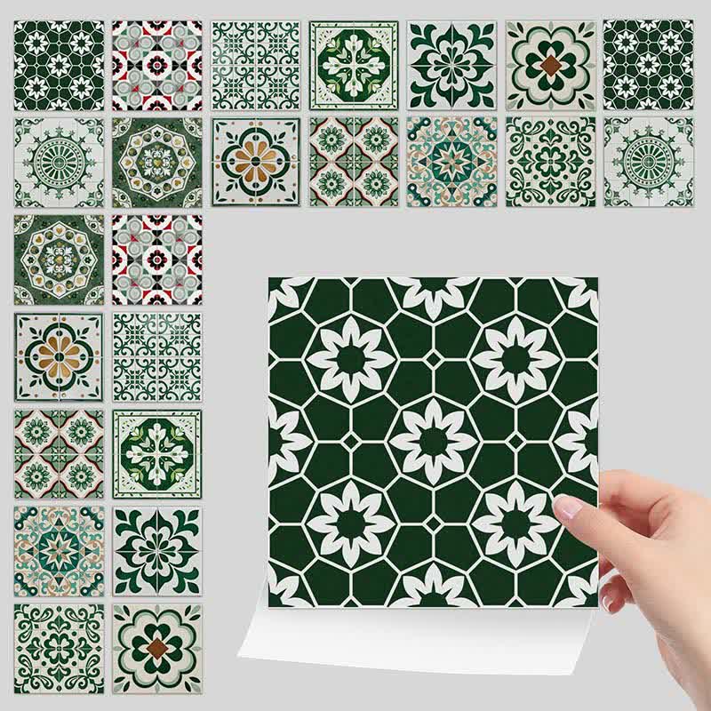 Stickers muraux autocollants verts bohèmes (24 pièces) - image 7