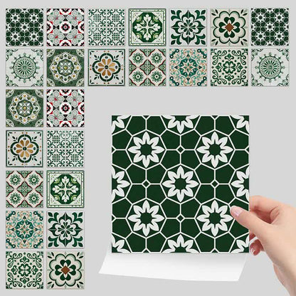 Stickers muraux autocollants verts bohèmes (24 pièces) - image 7
