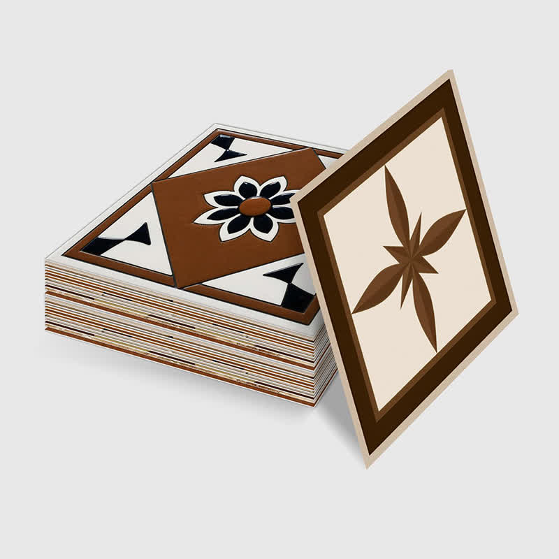 Stickers muraux géométriques marron à décoller et à coller (24 pièces) - image 9