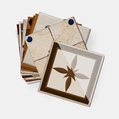 Stickers muraux géométriques marron à décoller et à coller (24 pièces) - image 10