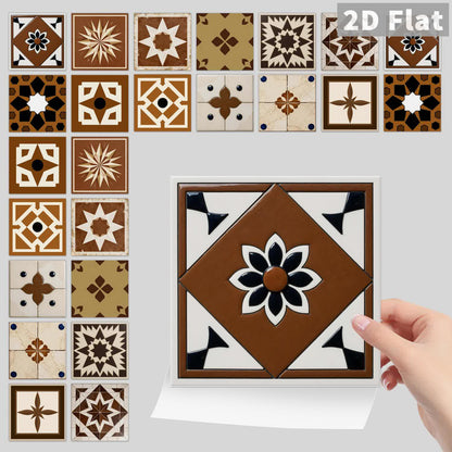 Stickers muraux géométriques marron à décoller et à coller (24 pièces) - image 7