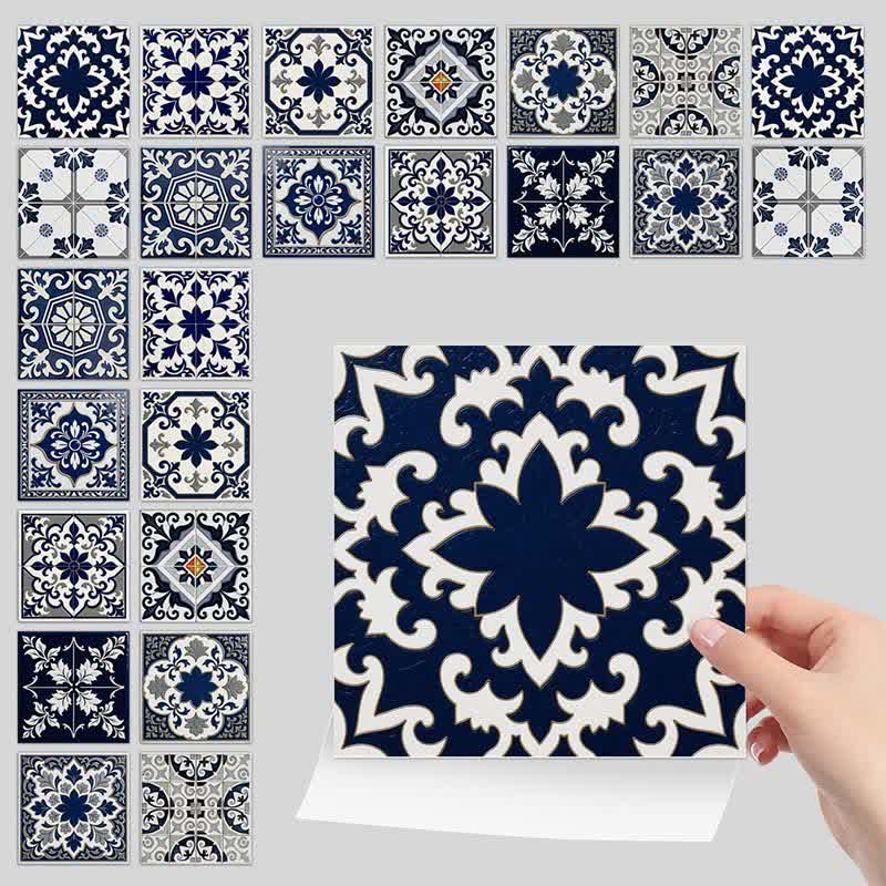 Stickers muraux rétro bleus, autocollants (24 pièces) - image 7