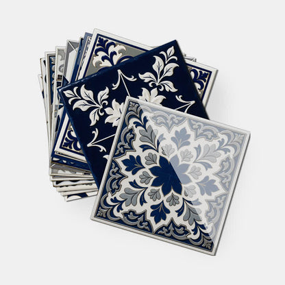 Stickers muraux rétro bleus, autocollants (24 pièces) - image 11