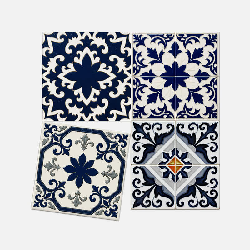 Stickers muraux rétro bleus, autocollants (24 pièces) - image 9