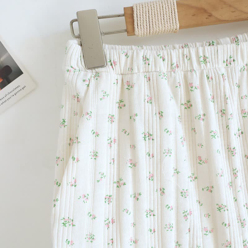 Ensemble pyjama en jacquard de coton à motif floral rustique - image 22