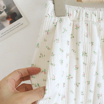 Ensemble pyjama en jacquard de coton à motif floral rustique - image 23