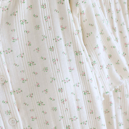Ensemble pyjama en jacquard de coton à motif floral rustique - image 24