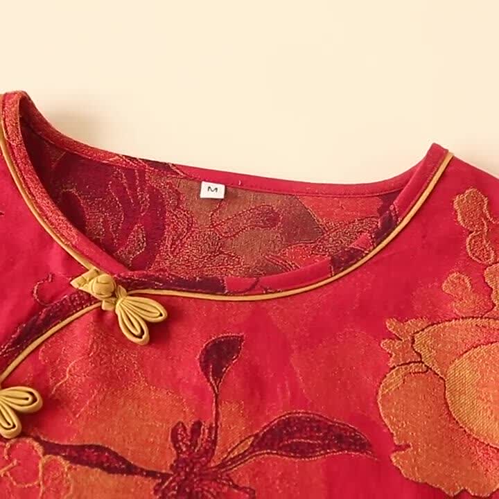Ensemble de pyjama luxueux en pur coton à motif pivoine - image 5
