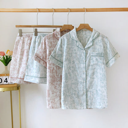 Pyjama en gaze de coton Refresh Bunny Forest - image 0