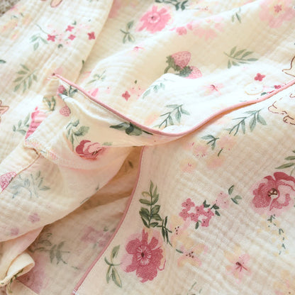 Haut de pyjama en gaze de coton à motifs floraux et de lapins - image 7