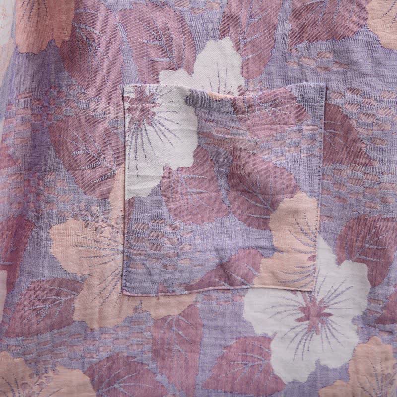 Peignoir de style kimono en gaze de coton à motif de fleurs de cerisier - image 15