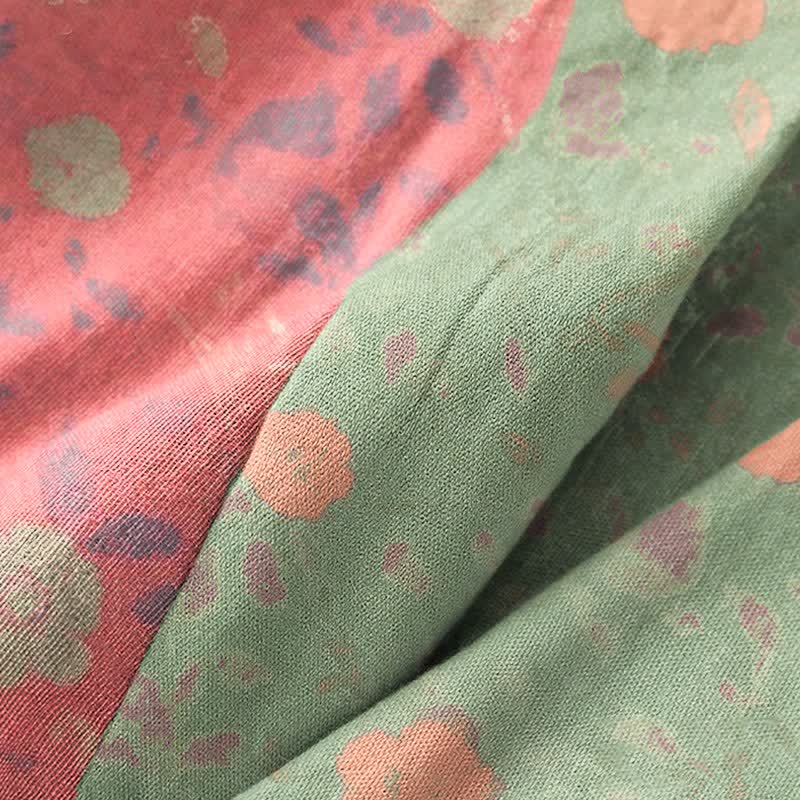 Peignoir de style kimono en coton double épaisseur à motif floral - image 5