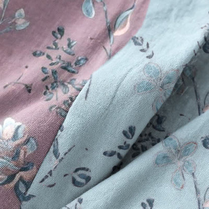 Peignoir de style kimono en coton double épaisseur à motif floral - image 6