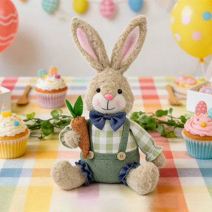 Lapin de Pâques en peluche assis, à utiliser comme décoration - Lapin mâle - 32 cm - image 6